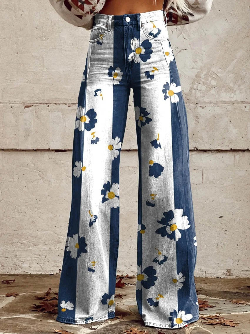Amelia | Fashionable Floral Print Jeans