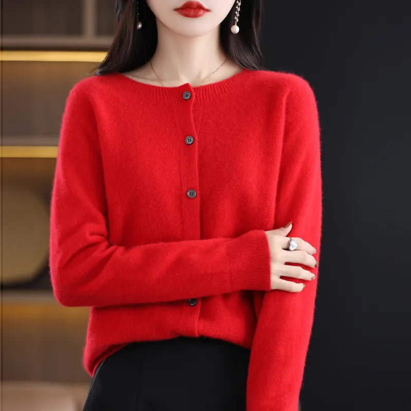 Annika™ - Soft and elegant wool cardigan