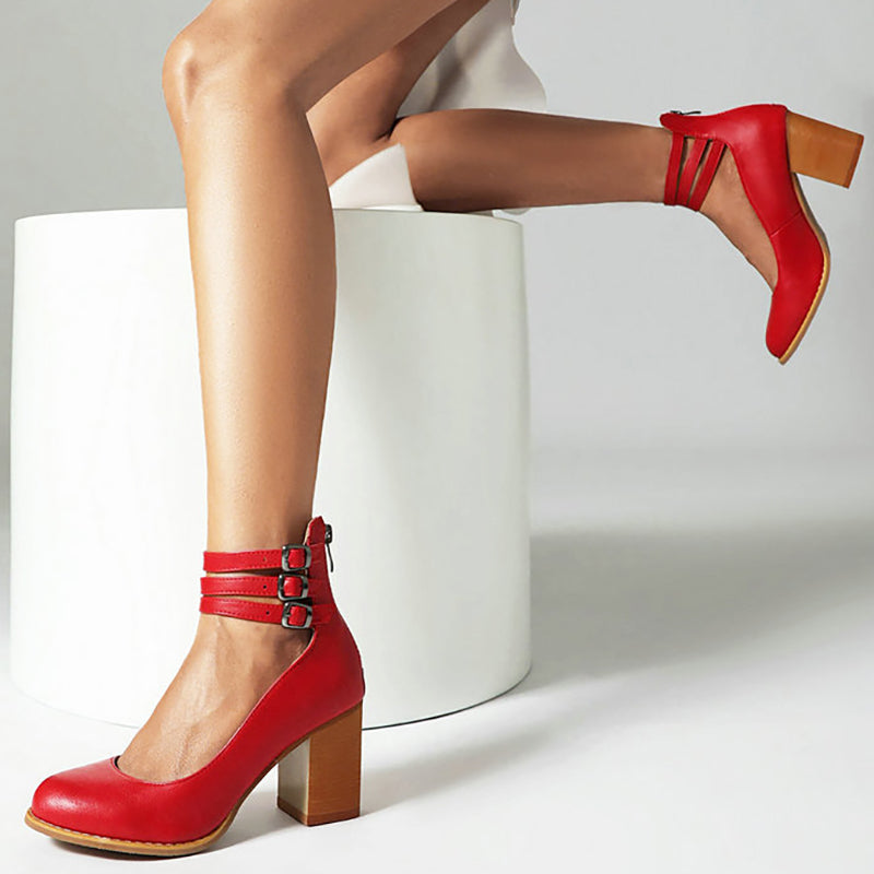Jasmine | Stylish Comfortable Block Heel Pumps