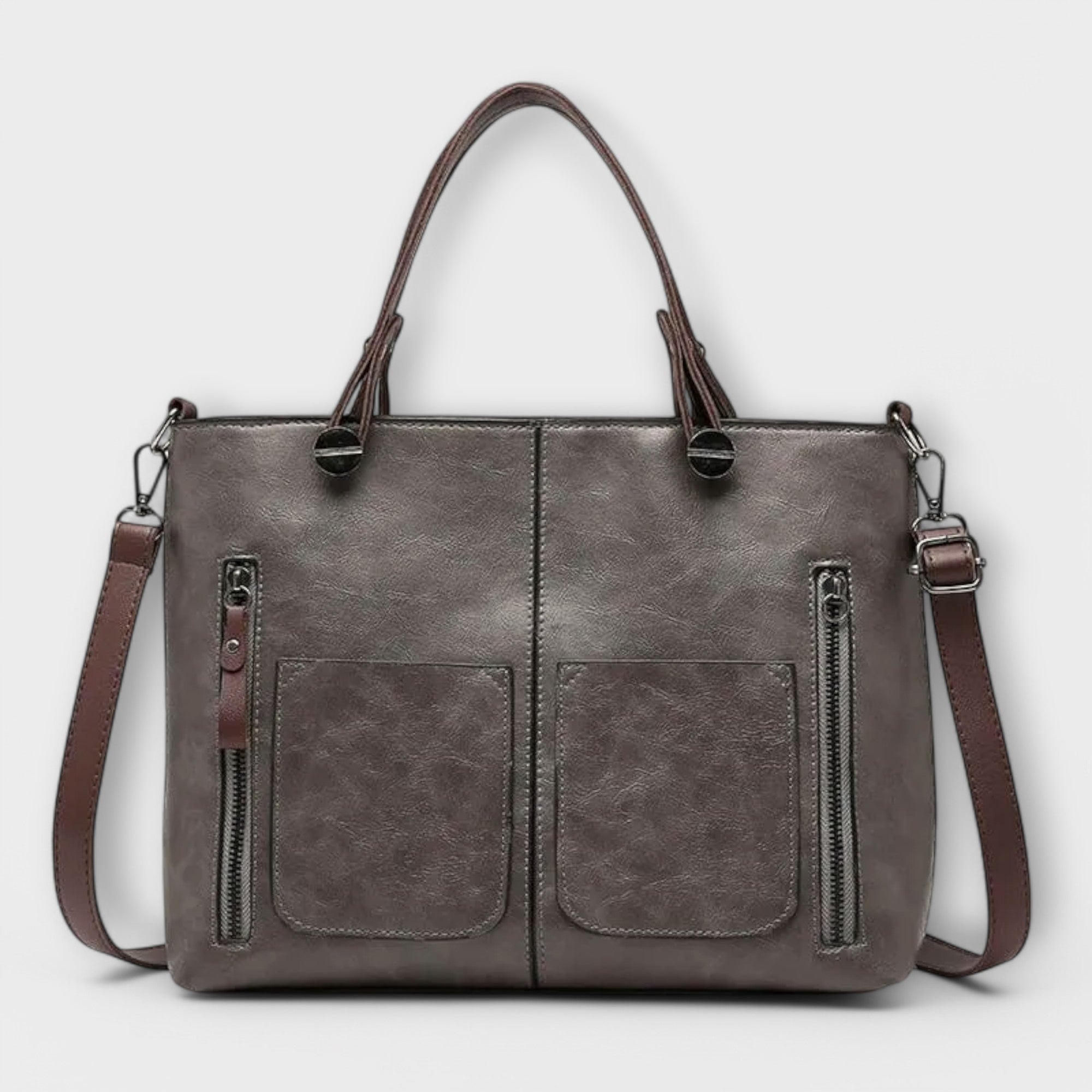 Catherine | Stylish Double Zipper Handbag