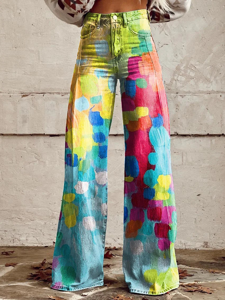 Katherine | Expressive Pattern Wide Denim