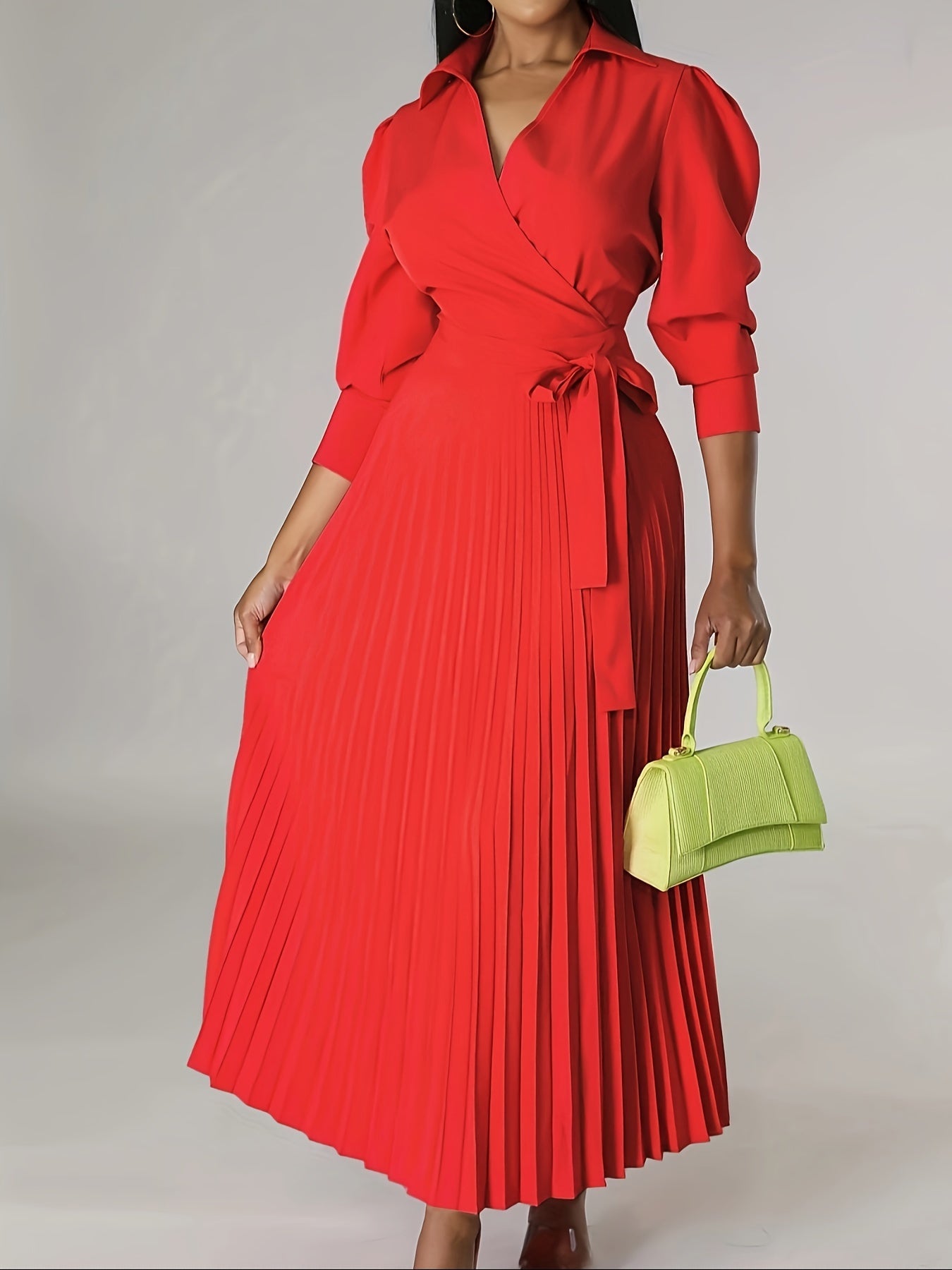 Brooke | Elegant Pleated Wrap Dress