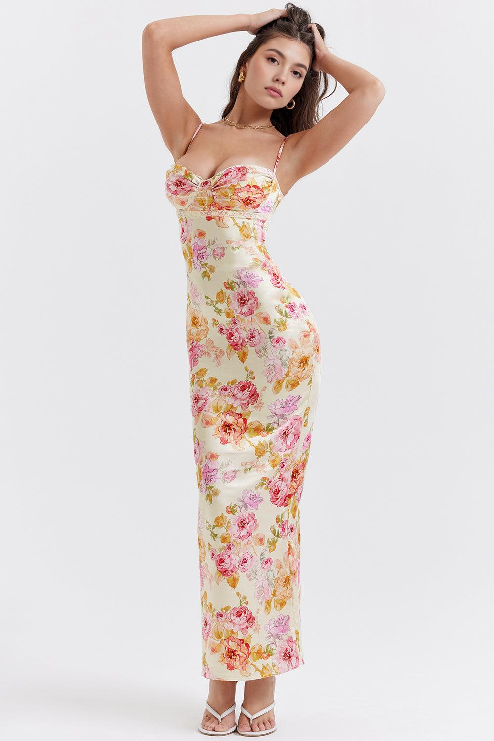 Julie | Elegant Floral Bodycon Dress