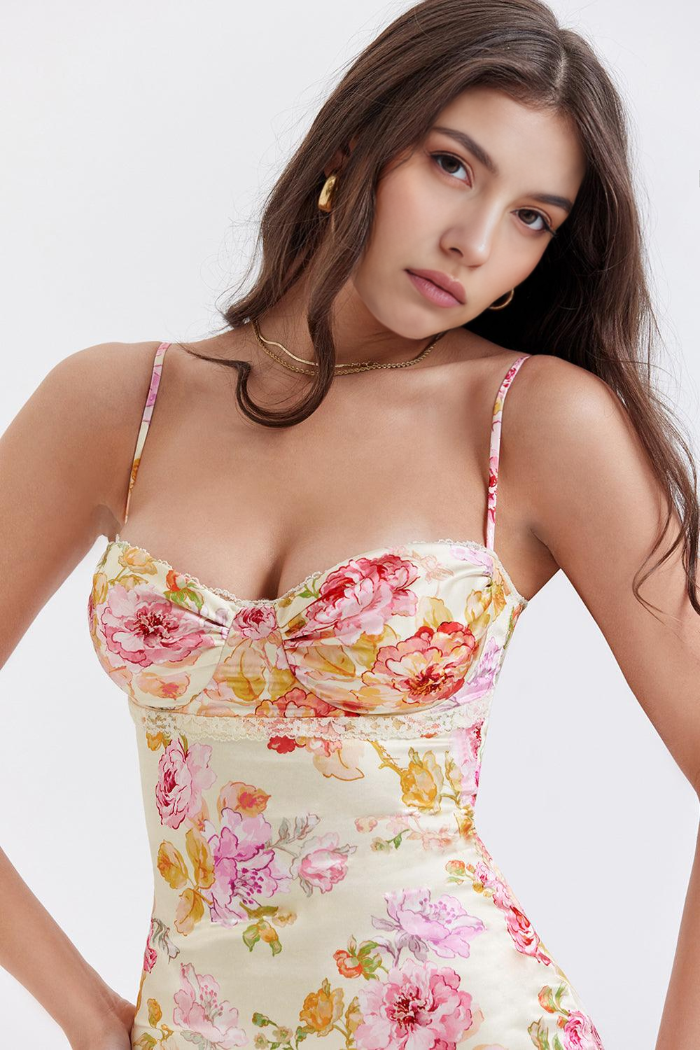 Julie | Elegant Floral Bodycon Dress