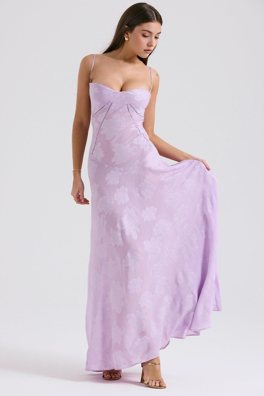 Isla | Elegant Orchid Maxi Dress