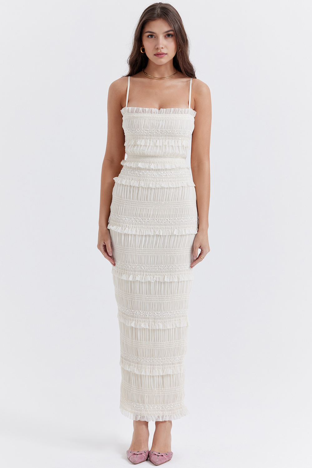 Ada | Elegant Ruffle Maxi Dress