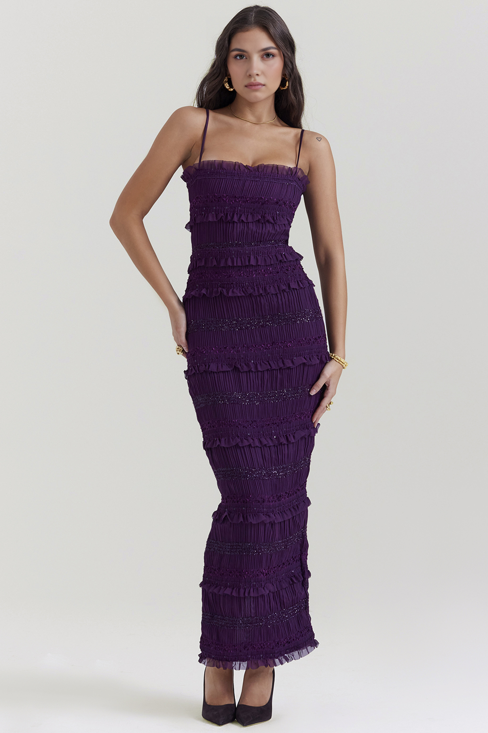Ada | Elegant Ruffle Maxi Dress