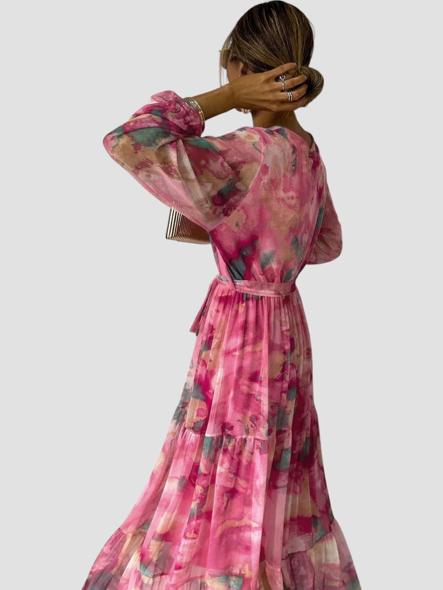 Chloe | Elegant Print Maxi Dress