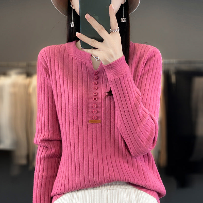 Rene™ | Knitted pullover with V-neck