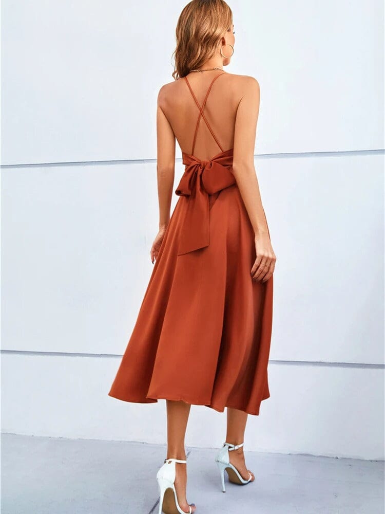 Vanessa | Elegant V-Neck Flowy Dress