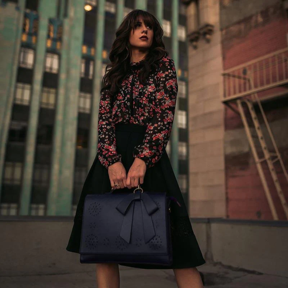 Caitlin | Elegant Bow Flap Tote Bag