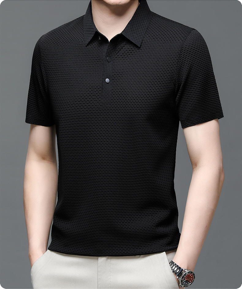 Jack | Stylish Textured Polo Shirt Men