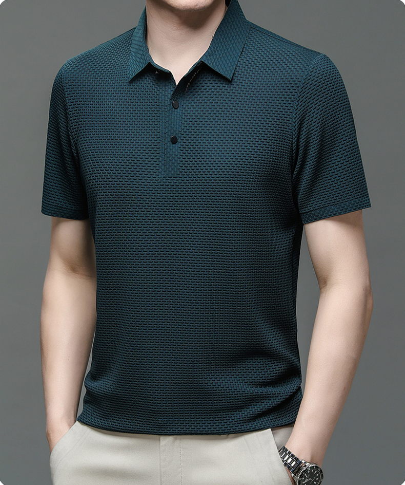 Jack | Stylish Textured Polo Shirt Men