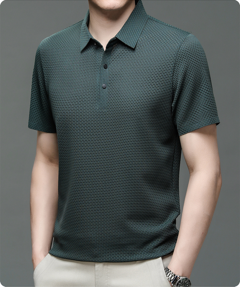 Jack | Stylish Textured Polo Shirt Men