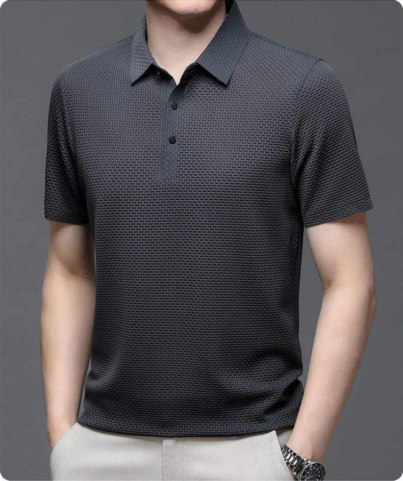 Jack | Stylish Textured Polo Shirt Men