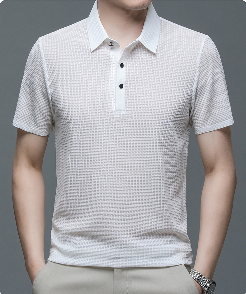 Jack | Stylish Textured Polo Shirt Men
