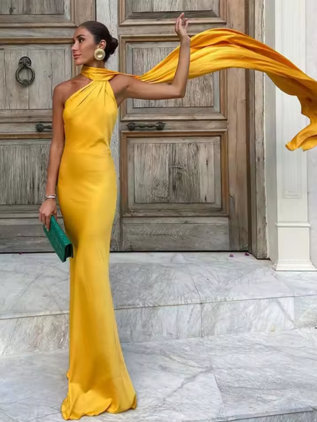 Hannah | Elegant One-Shoulder Maxi Dress
